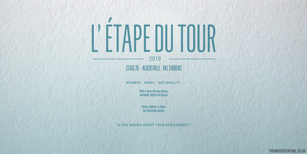 Étape du Tour - 2019-Personalised Print-MassifCentral